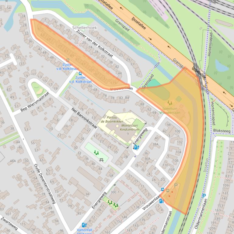 Kaart van postcodegebied 8017HR.