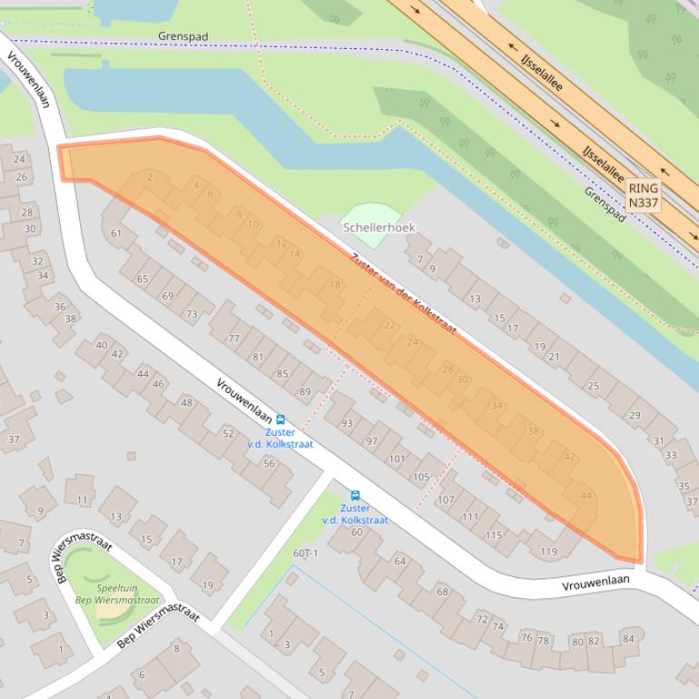 Kaart van postcodegebied 8017HV.