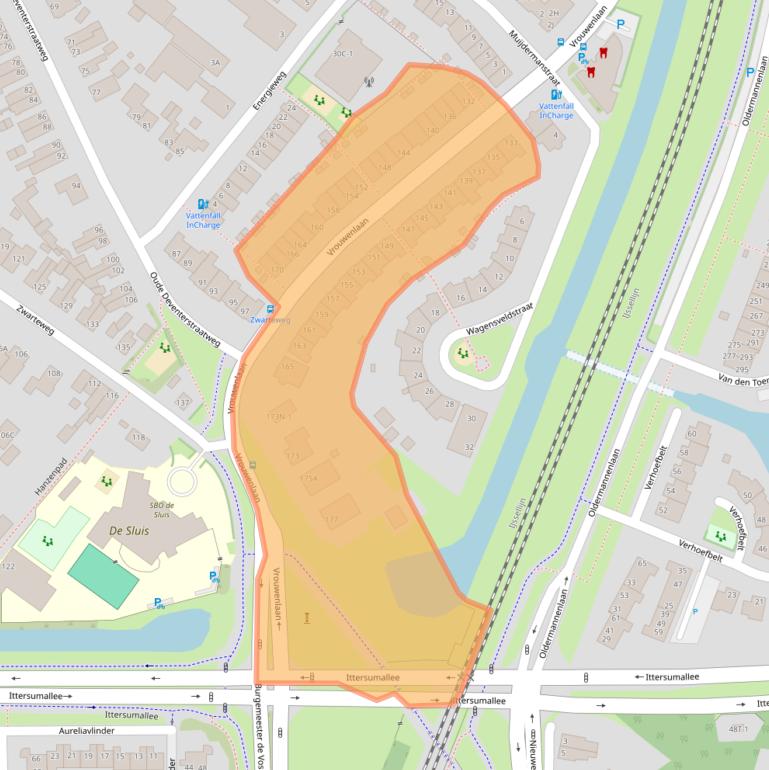 Kaart van postcodegebied 8017HW.