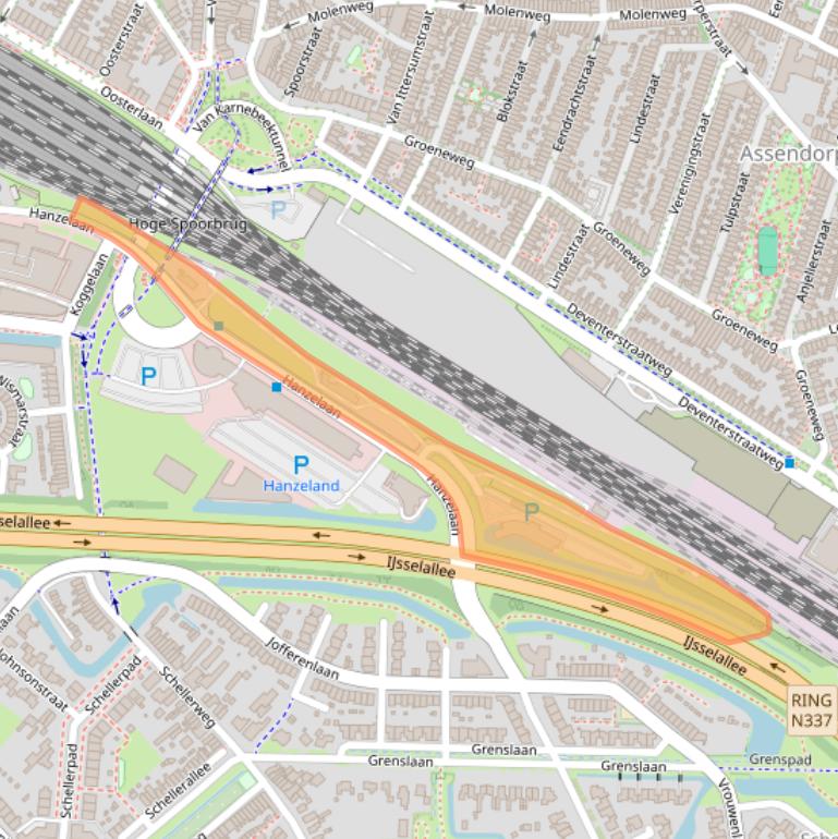 Kaart van postcodegebied 8017JM.