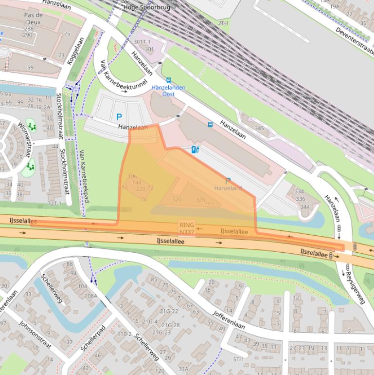 Kaart van postcodegebied 8017JP.