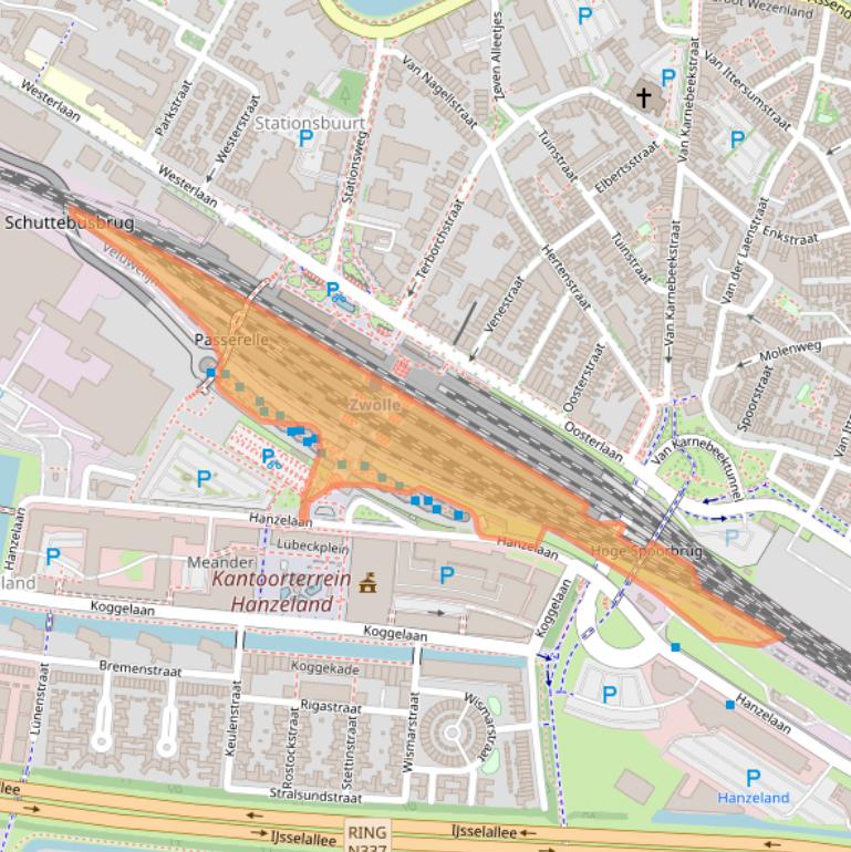 Kaart van postcodegebied 8017JR.
