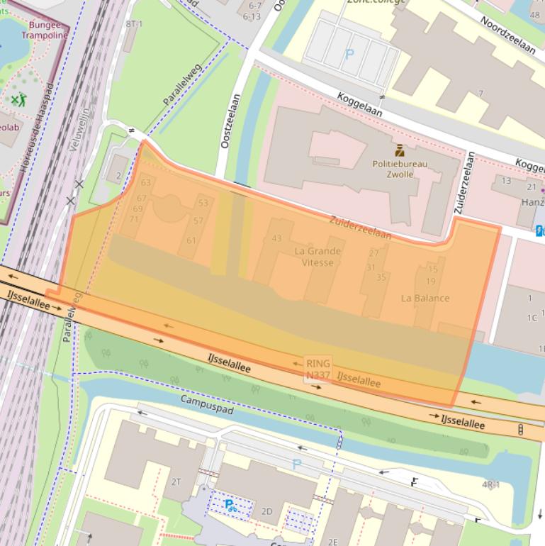 Kaart van postcodegebied 8017JV.