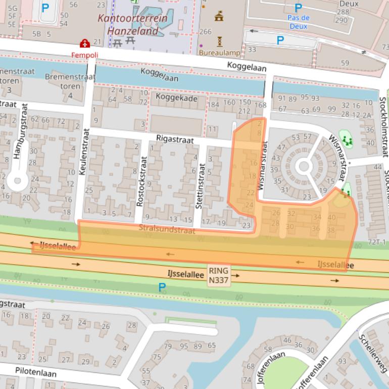 Kaart van postcodegebied 8017KV.