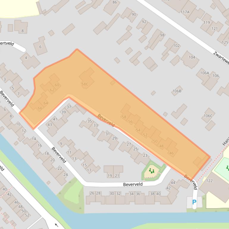 Kaart van postcodegebied 8017LC.