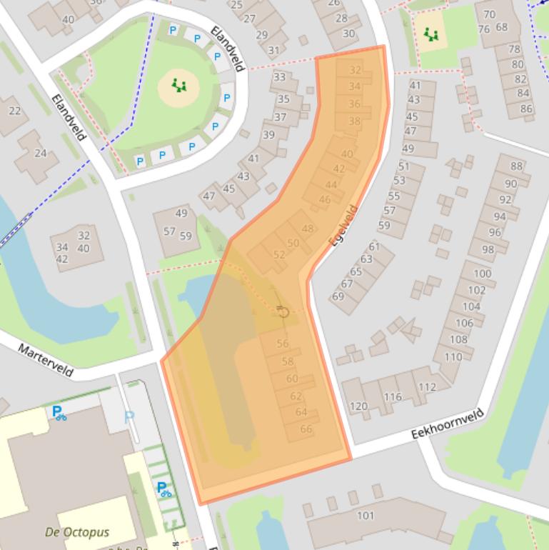 Kaart van postcodegebied 8017LW.