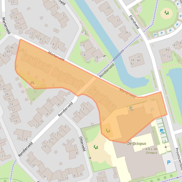 Kaart van postcodegebied 8017MD.