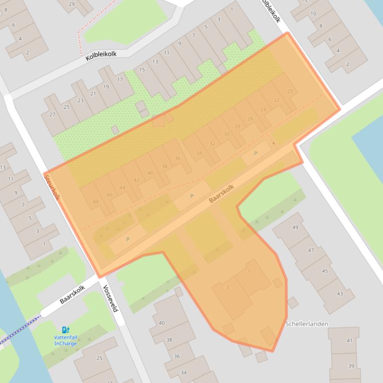 Kaart van postcodegebied 8017NB.