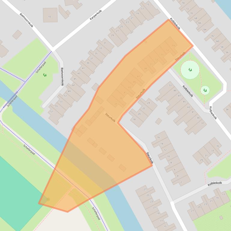 Kaart van postcodegebied 8017ND.