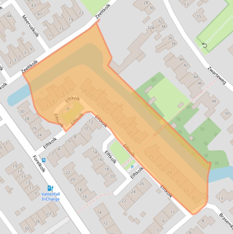 Kaart van postcodegebied 8017NX.