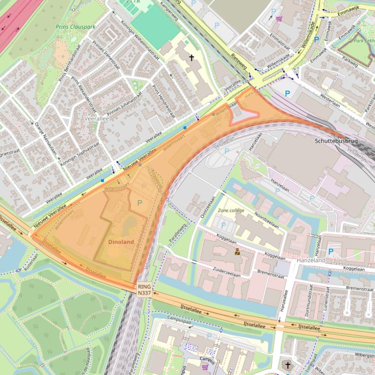 Kaart van postcodegebied 8019AB.