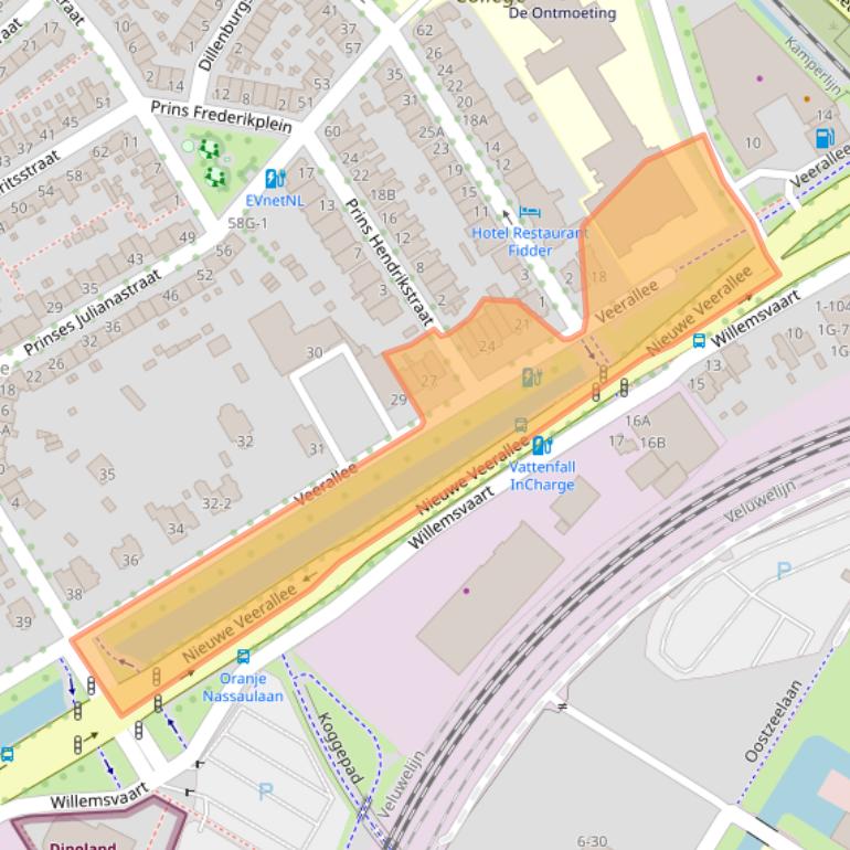 Kaart van postcodegebied 8019AC.