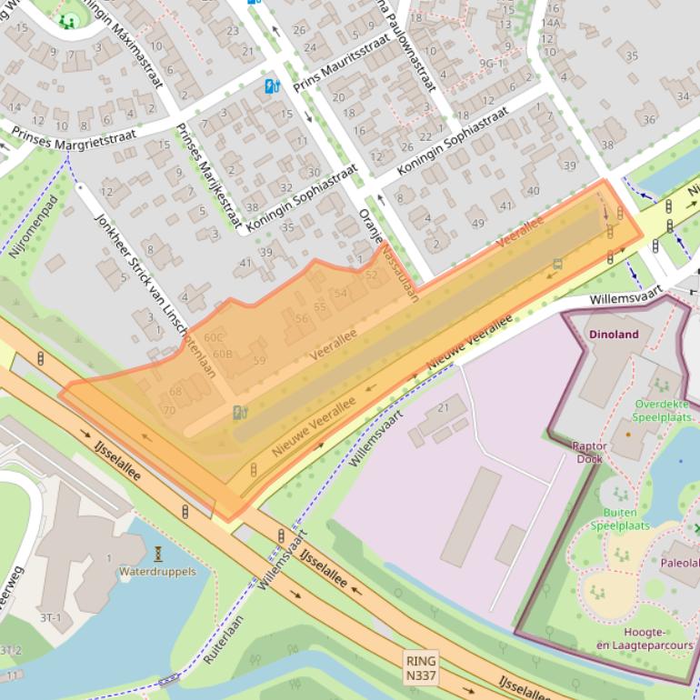 Kaart van postcodegebied 8019AE.