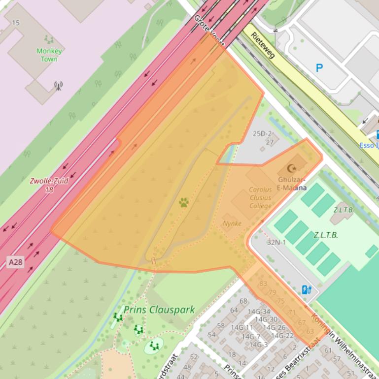 Kaart van postcodegebied 8019AL.