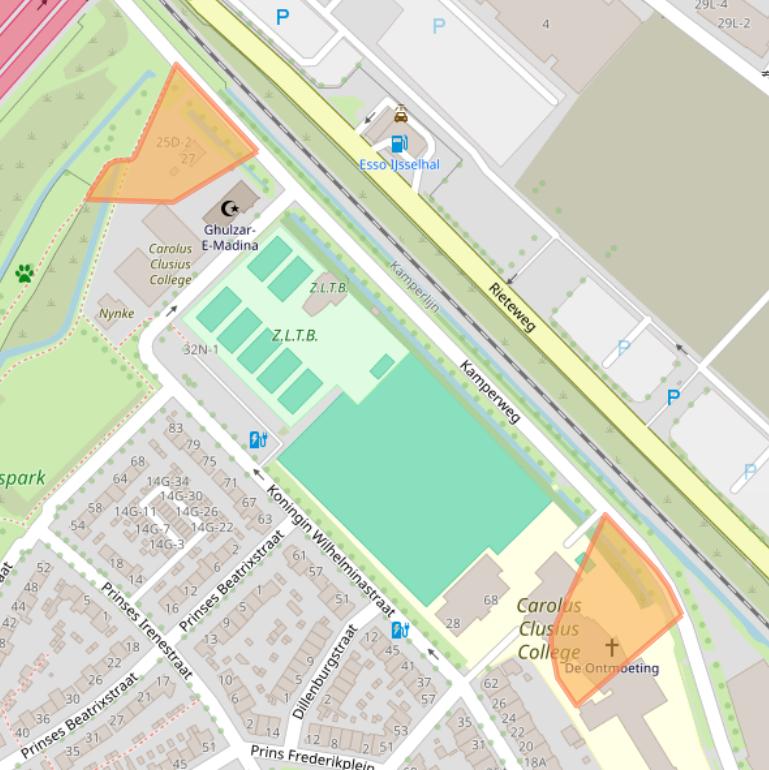 Kaart van postcodegebied 8019AV.