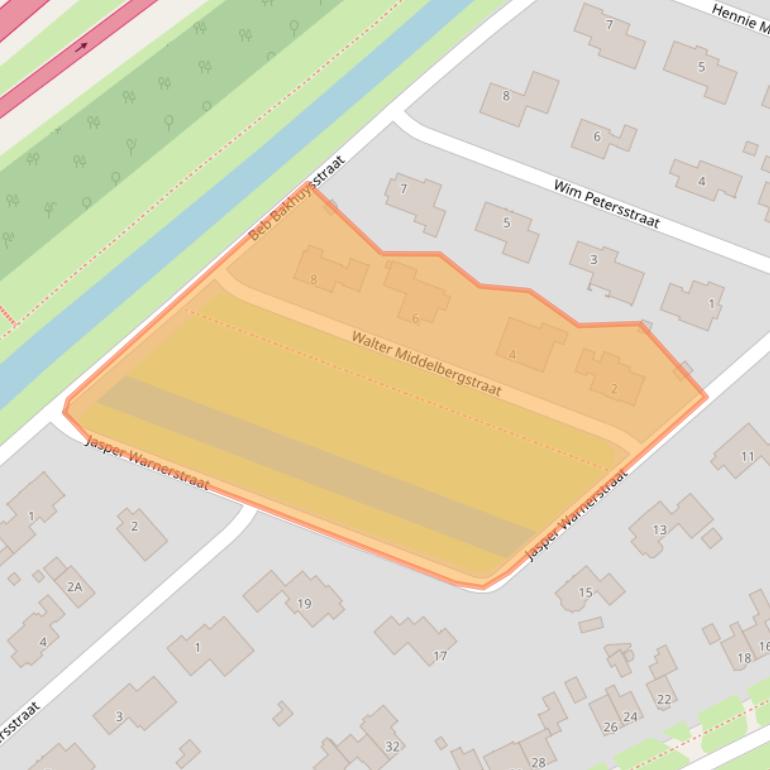 Kaart van postcodegebied 8019BC.