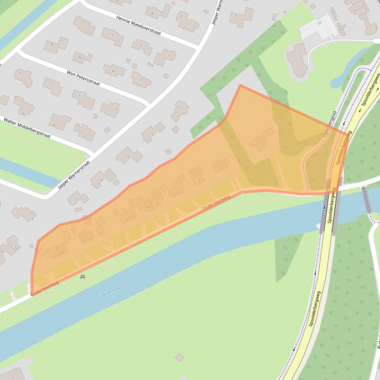 Kaart van postcodegebied 8019BG.