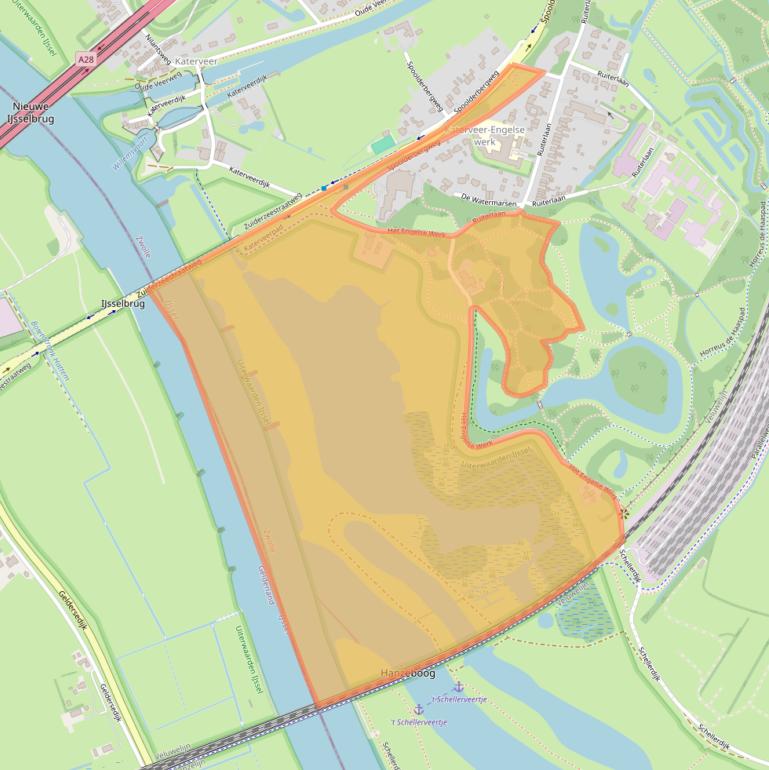 Kaart van postcodegebied 8019BM.