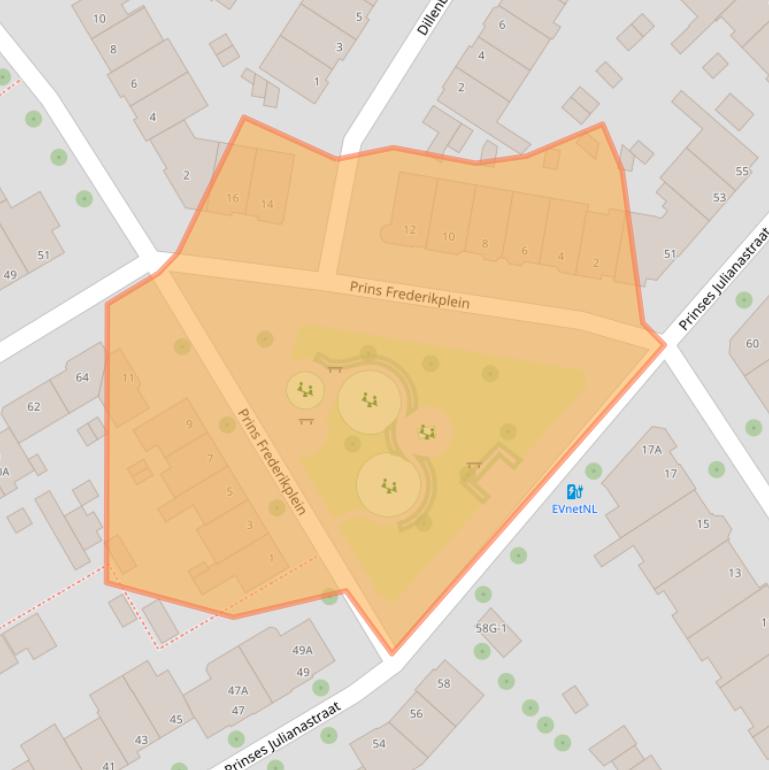 Kaart van postcodegebied 8019XB.