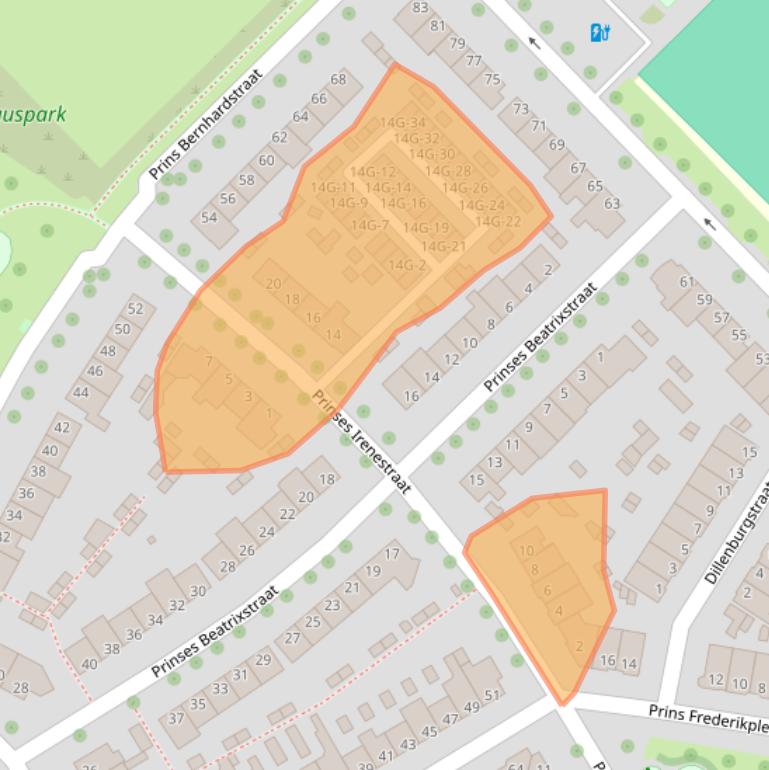 Kaart van postcodegebied 8019XC.
