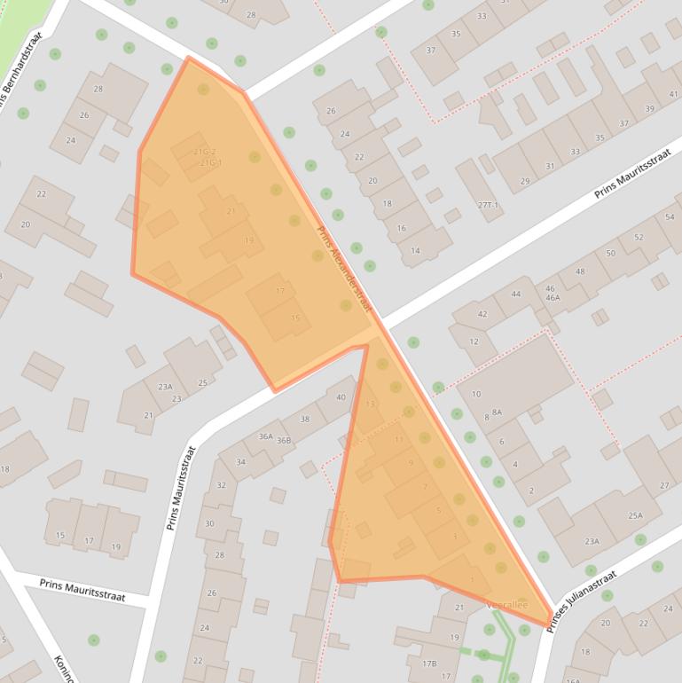 Kaart van postcodegebied 8019XG.