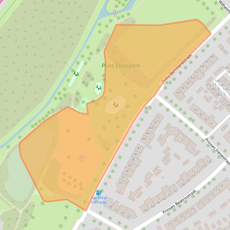 Kaart van postcodegebied 8019XJ.
