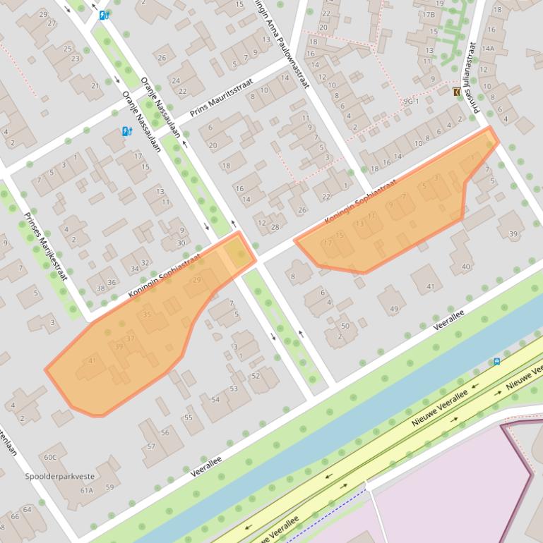 Kaart van postcodegebied 8019XX.