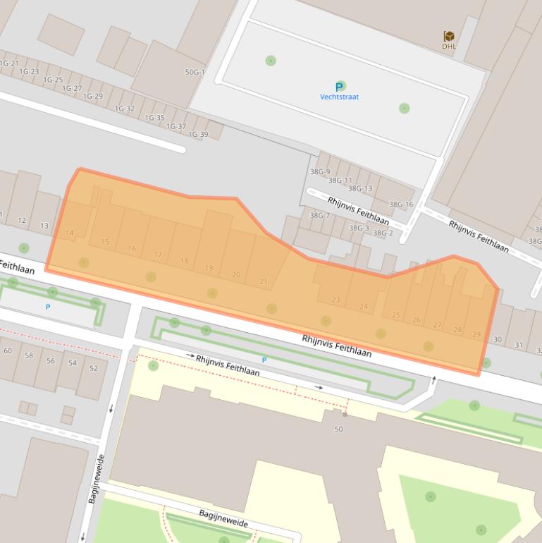 Kaart van postcodegebied 8021AK.