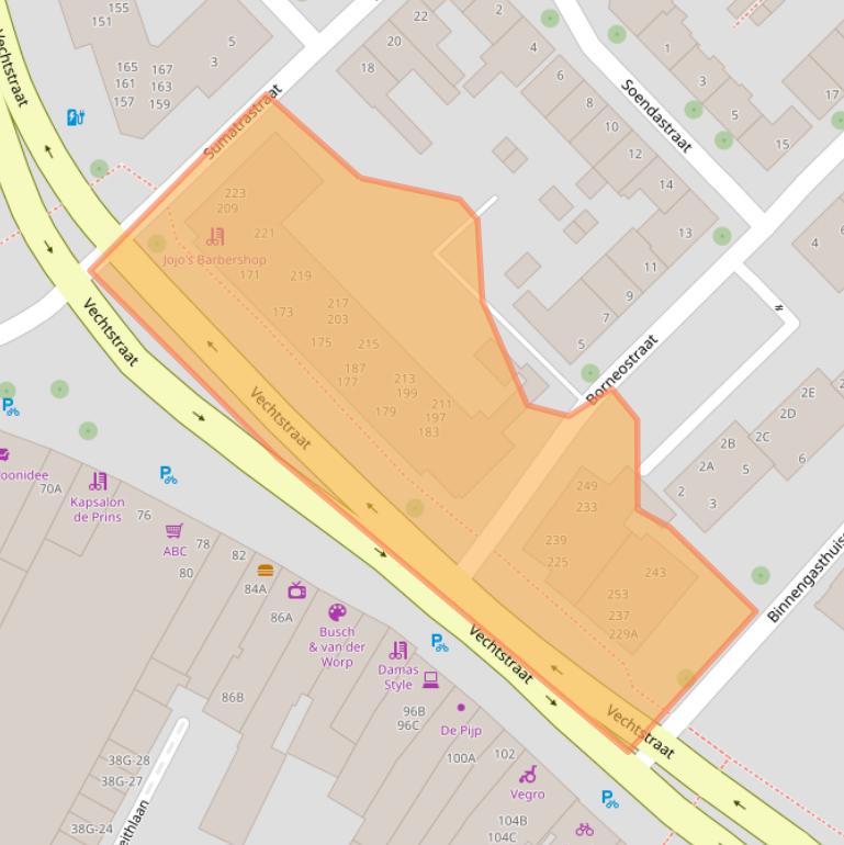 Kaart van postcodegebied 8021AR.