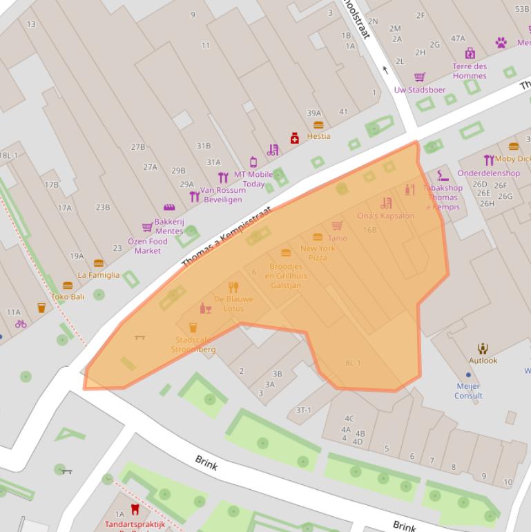 Kaart van postcodegebied 8021BB.