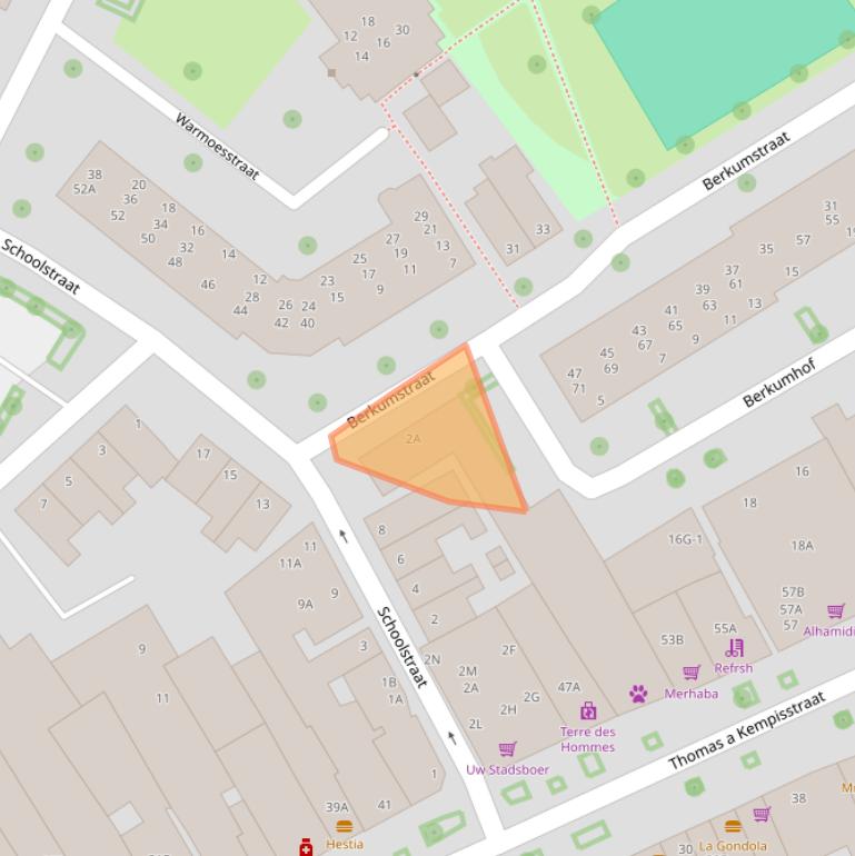 Kaart van postcodegebied 8021BR.