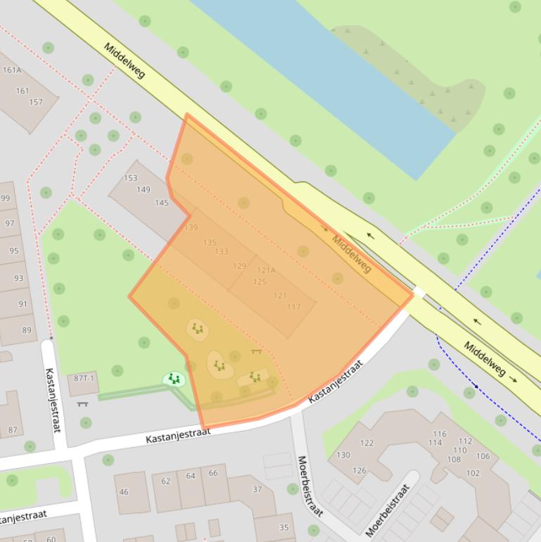 Kaart van postcodegebied 8021CK.