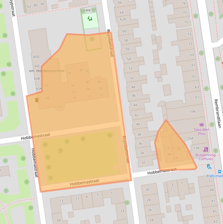 Kaart van postcodegebied 8021EN.