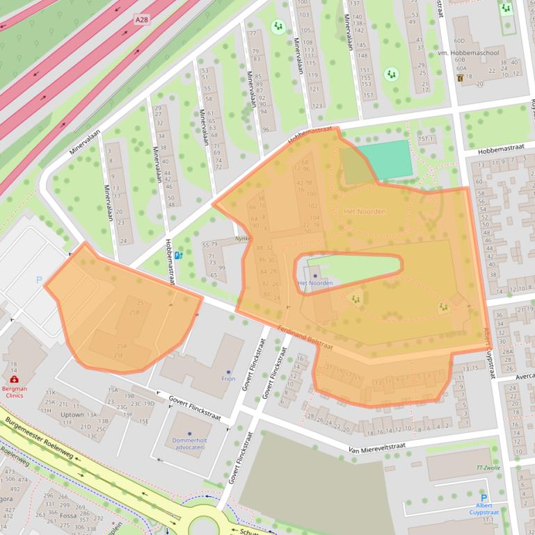 Kaart van postcodegebied 8021ES.