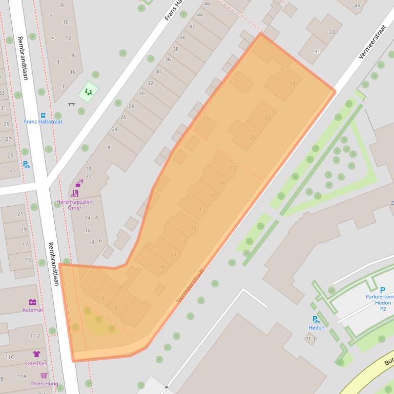 Kaart van postcodegebied 8021VA.