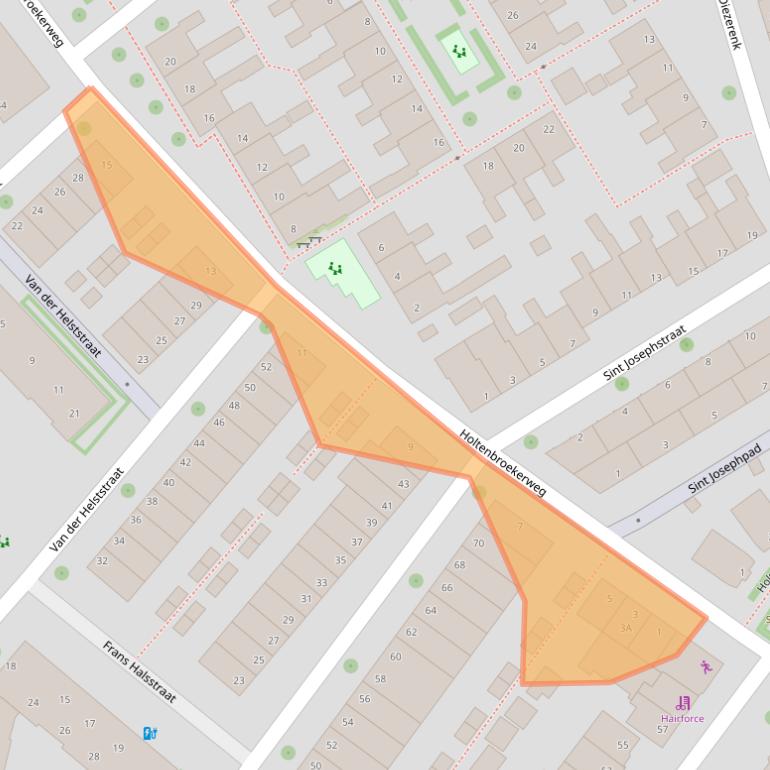 Kaart van postcodegebied 8021VD.