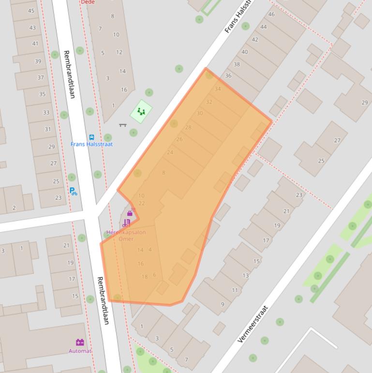 Kaart van postcodegebied 8021VN.