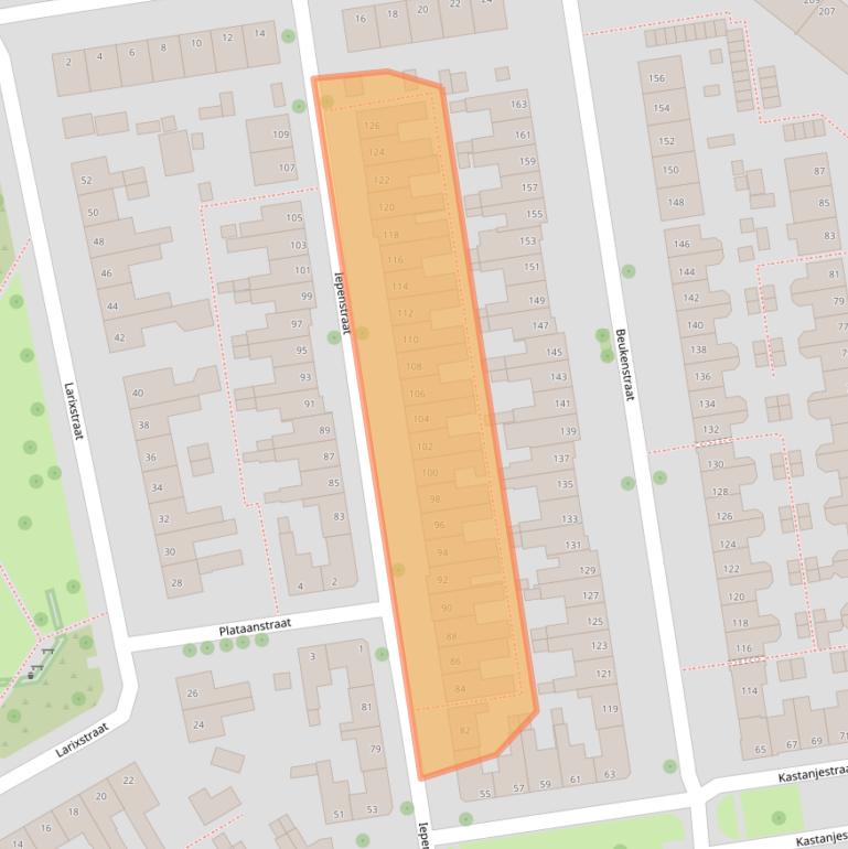 Kaart van postcodegebied 8021XL.