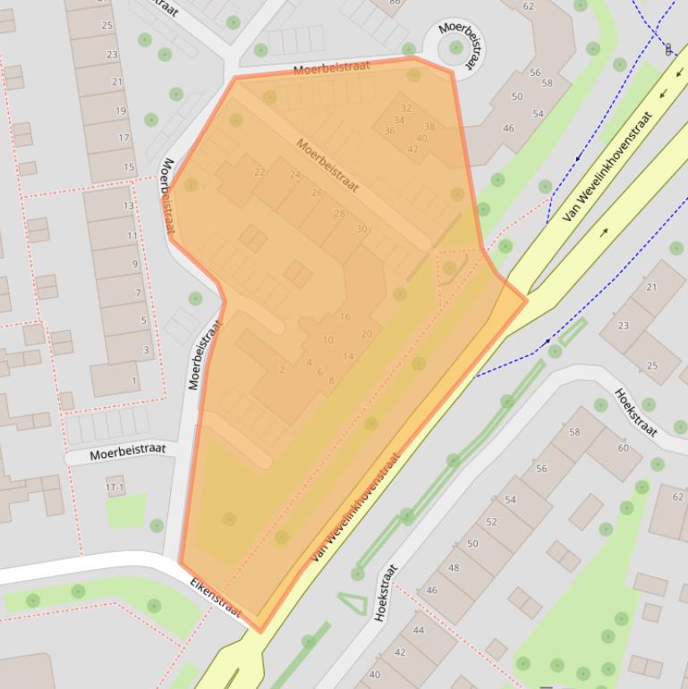 Kaart van postcodegebied 8021ZC.