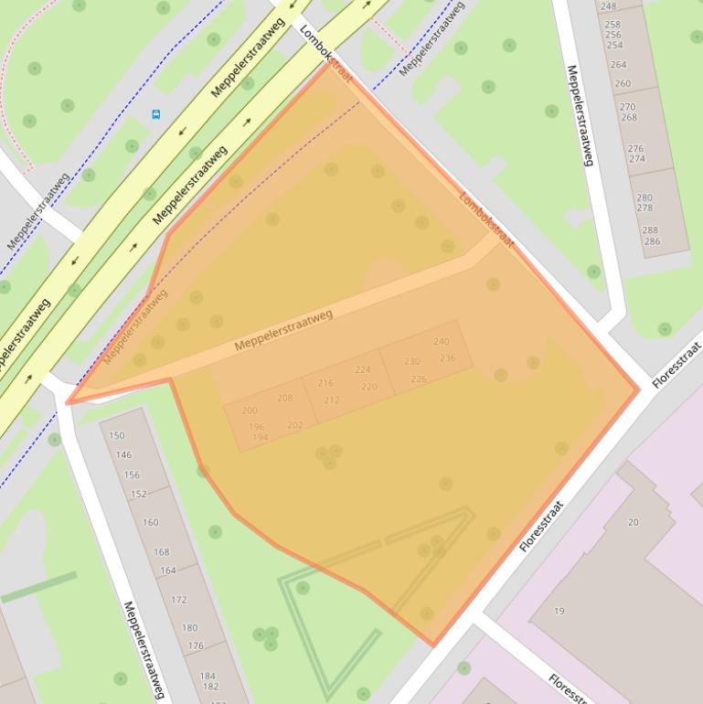 Kaart van postcodegebied 8022AM.