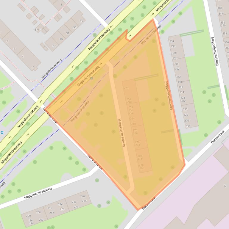 Kaart van postcodegebied 8022AN.