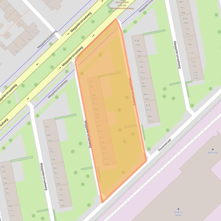 Kaart van postcodegebied 8022AS.