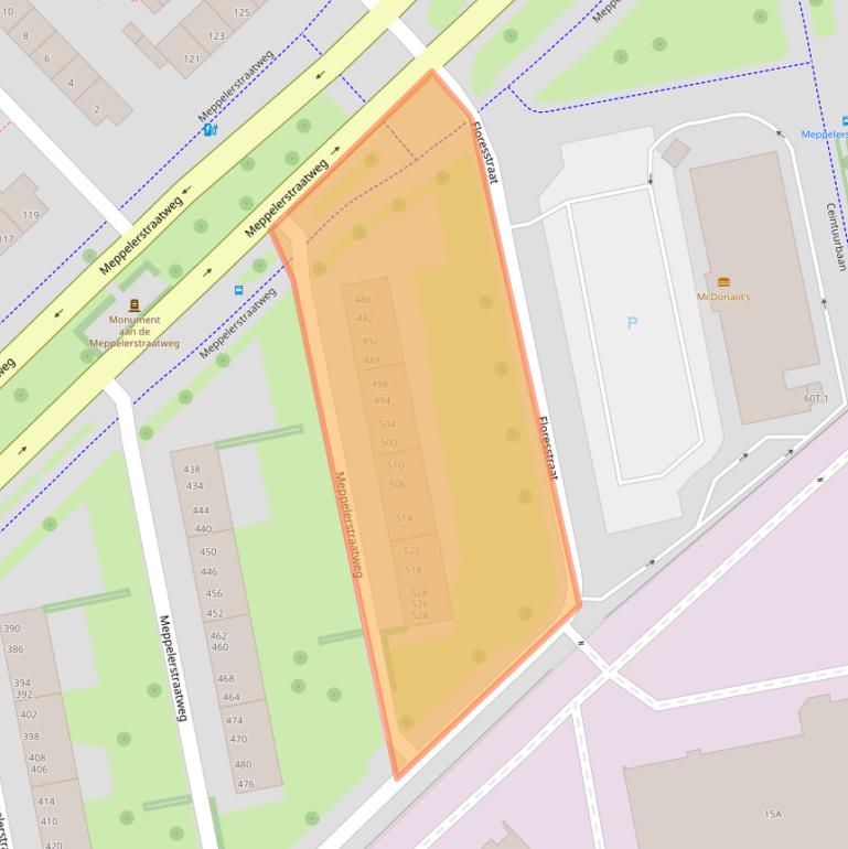 Kaart van postcodegebied 8022AV.