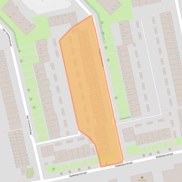 Kaart van postcodegebied 8022BN.