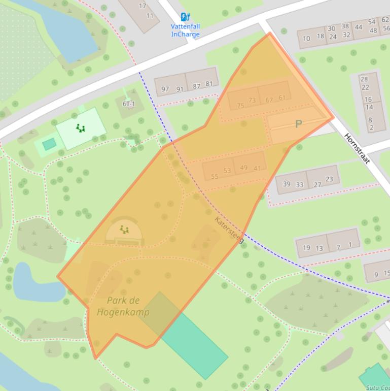 Kaart van postcodegebied 8022CW.