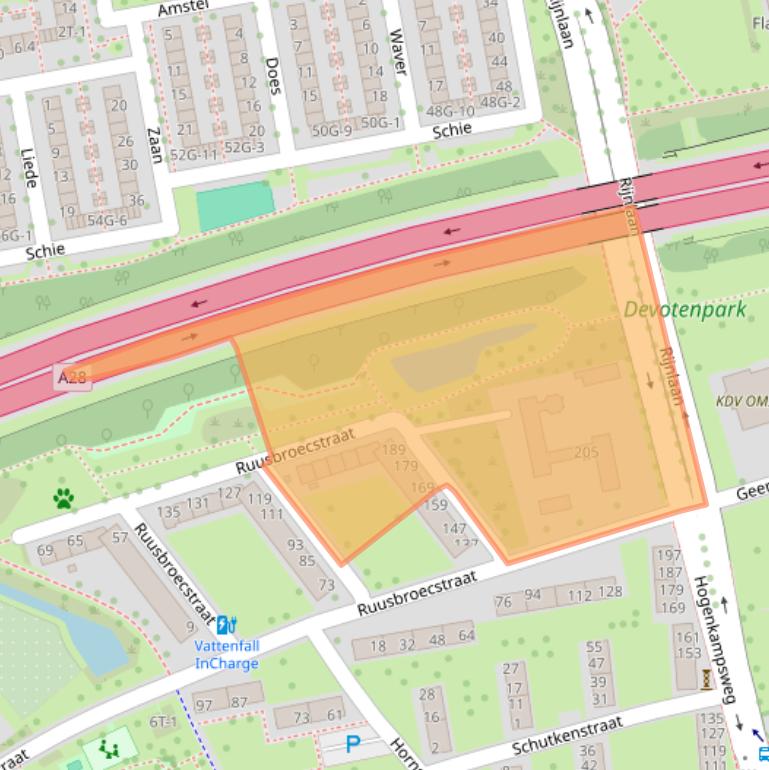 Kaart van postcodegebied 8022EE.