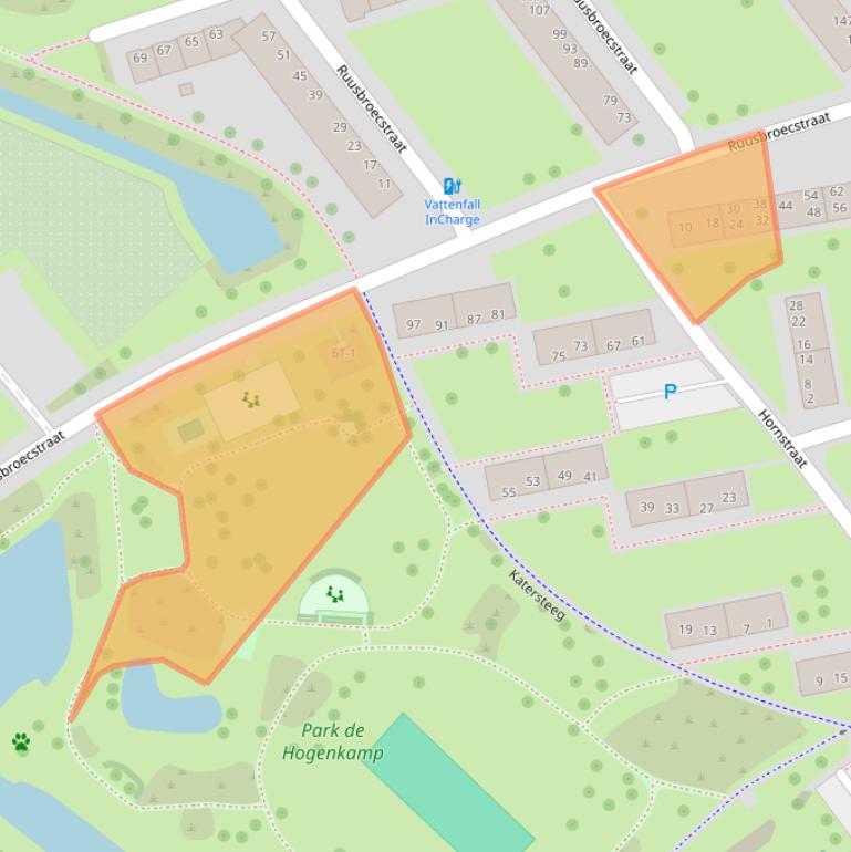 Kaart van postcodegebied 8022EG.