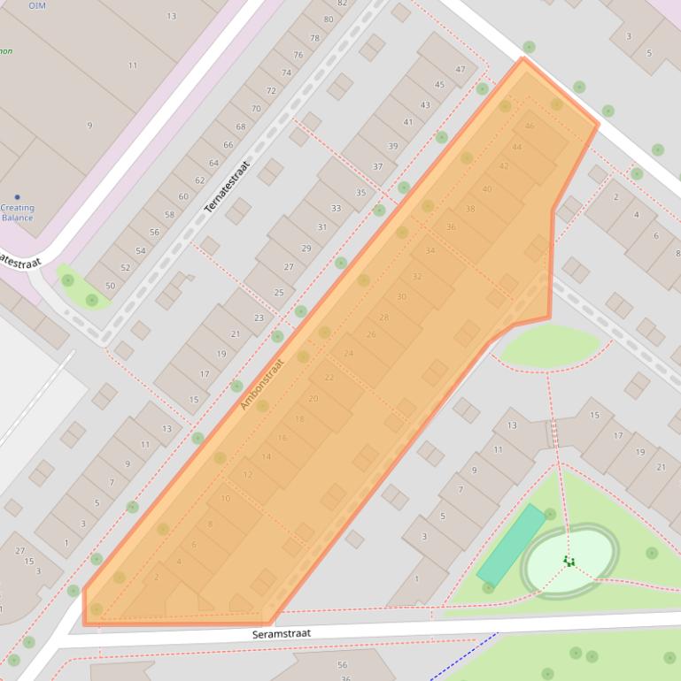 Kaart van postcodegebied 8022NT.