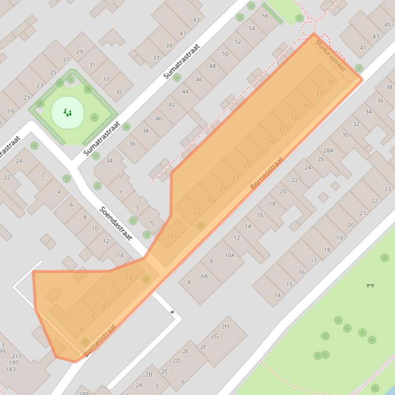 Kaart van postcodegebied 8022PA.