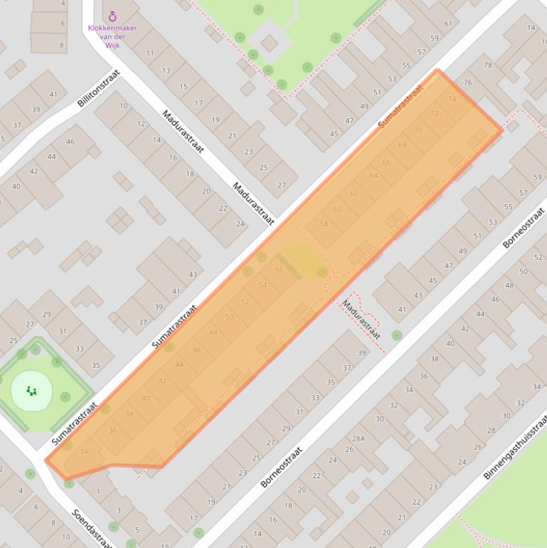 Kaart van postcodegebied 8022PL.